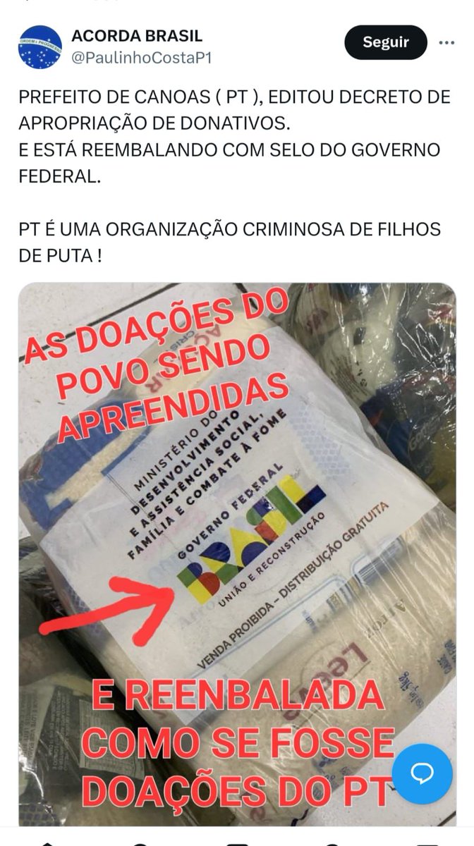 Pekena136's tweet photo. Alguém sabe se isso se confirma? O povo fez as doações e o governo se apropria, para se passarem por bons samaritanos? Bando de fdp. https://t.co/d8AzSX19Ay