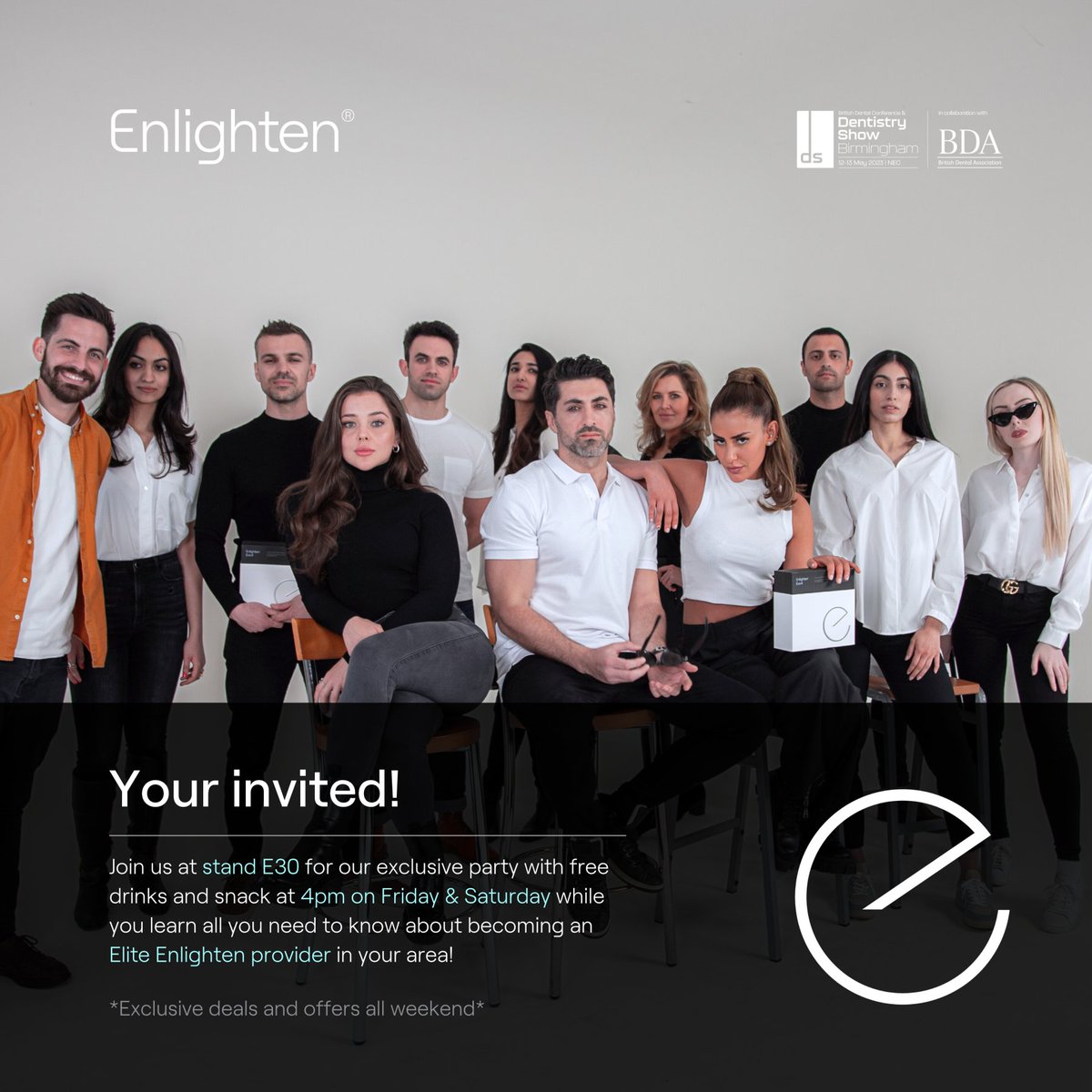 Ready to elevate your practice? Join Enlighten at the NEC Dentistry Show for 2 days of innovation & education! Don't miss Enlighten's parties at stand E30 Friday and Saturday at 4pm, where they will showcase the exclusive benefits of being your area's top Enlighten provider! #ad