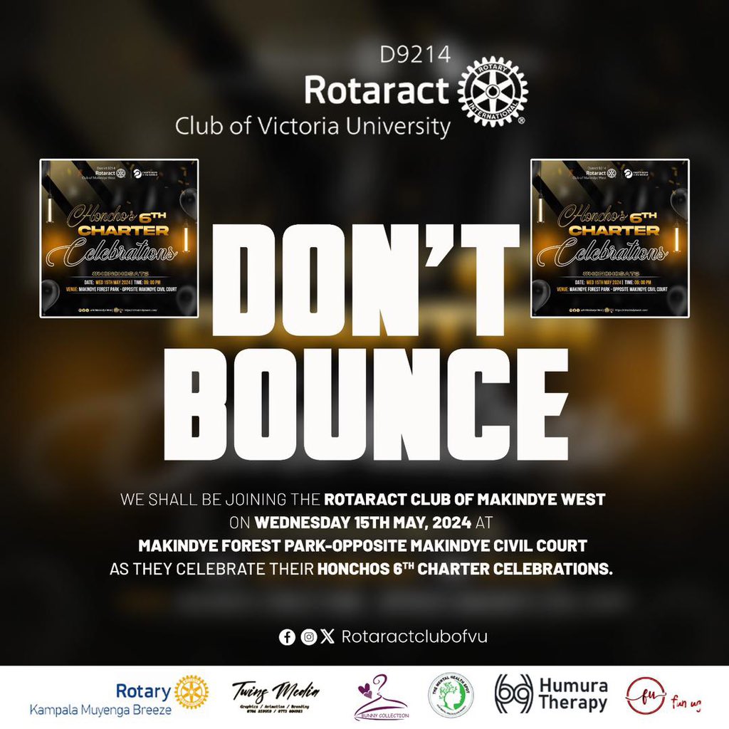 Don’t Bounce! We are joining the honchos this week @RCTmakindyeWest Join us next week🥳