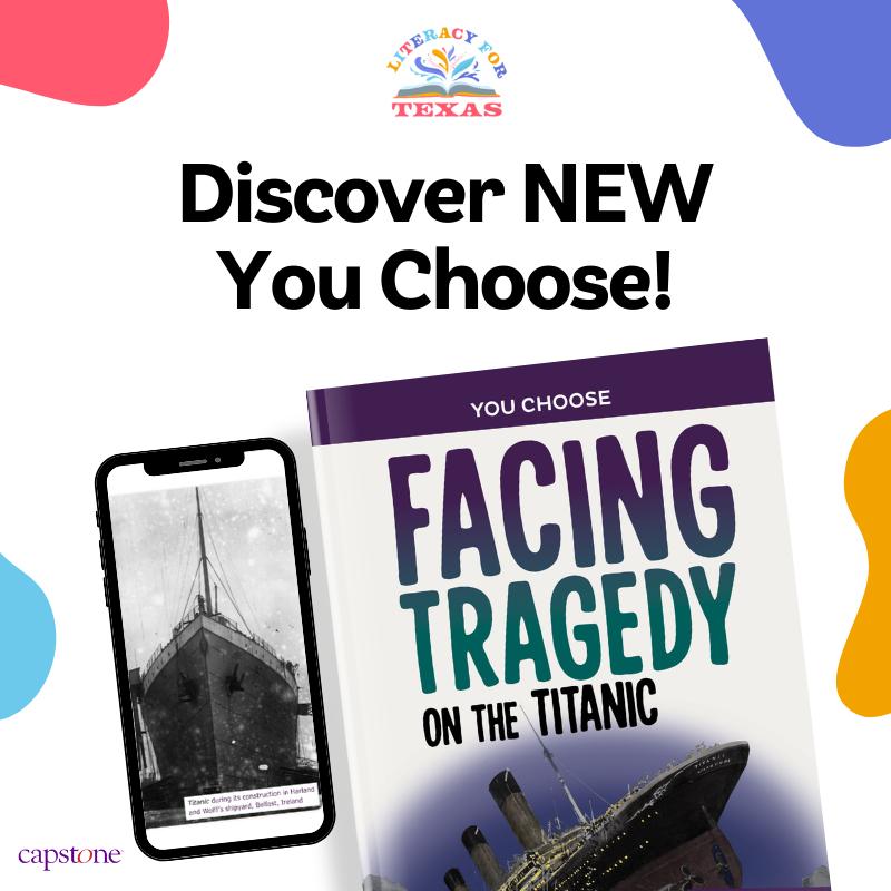 YOU have found yourself aboard the ill-fated Titanic. Step back in time to make the difficult choices that real people made in the face of this historic tragedy. Looking to enrich your library with engaging reads? Schedule your FREE consultation: hubs.li/Q02vyvvt0 #txlchat