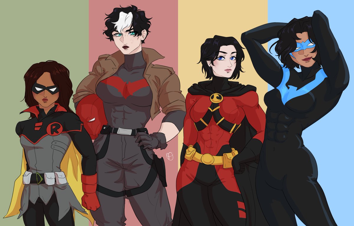 Lady bird(s)
#dickgrayson #jasontodd #timdrake #damianwayne