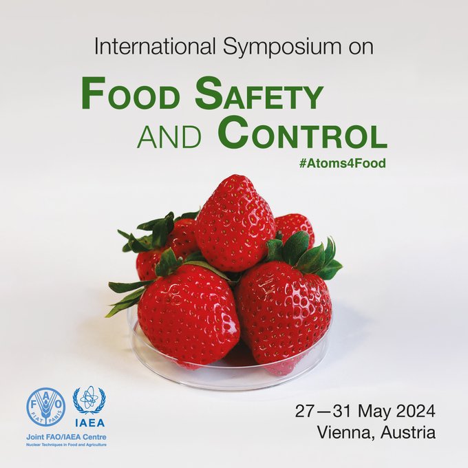 📢Are you a #FoodSafety & Control enthusiast? 
⌛️12 days to go!

Follow the Intl. Symposium on Food Safety & Control happening this 27-31 May 2024 #Atoms4Food #SafeFoodForABetterLife  
Register👉bit.ly/3UVugPm
Learn more👉atoms.iaea.org/3Ny8MDX