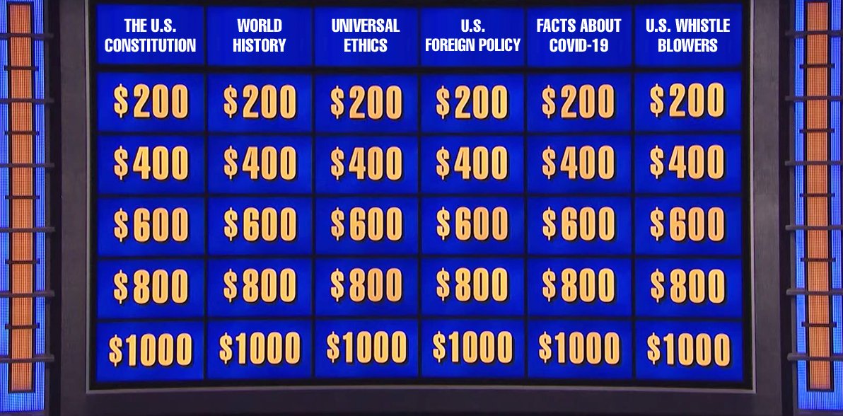 Forget debates. Presidential candidates should face off on Jeopardy with categories like these: