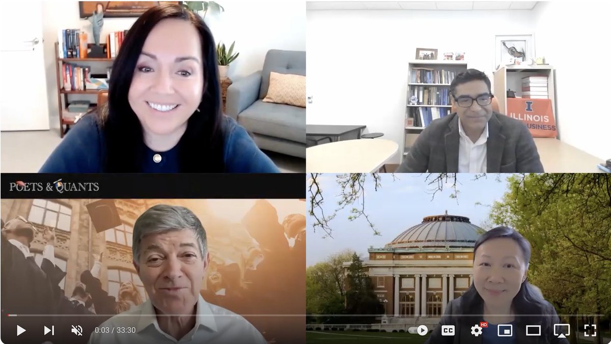 In this wide-ranging conversation, @PoetsAndQuants Editor-in-Chief, @JohnAByrne speaks with Gies College of Business faculty members Clara Chen, Ravi Mehta, and Maria A. Rodas. Hear more from our amazing faculty: poetsandquants.com/2024/04/22/bus….