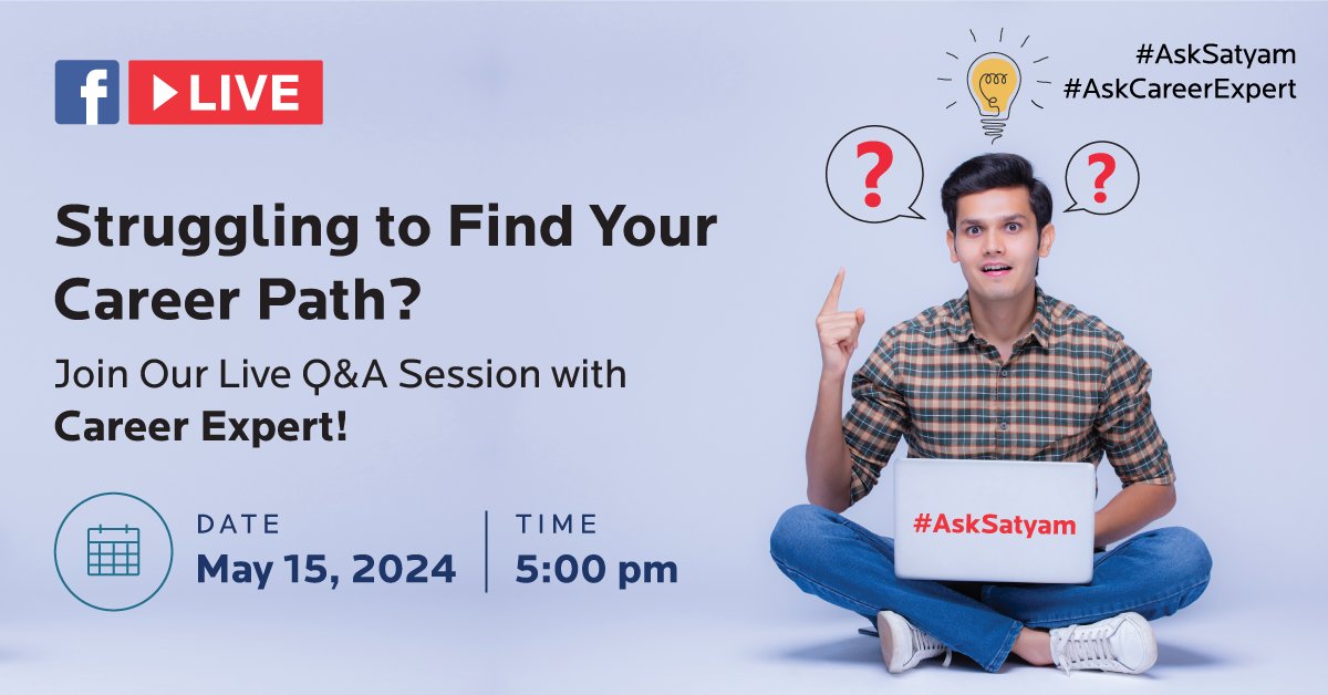 Lost in your career journey? Join our live Q&A on Facebook with experts. Get personalized advice on May 15, 5:00 PM. Don't miss out! buddy4study.com/webinars #career #find #struggling #careerchange #findyourfire #careerboost #careerjourney #careerhelp