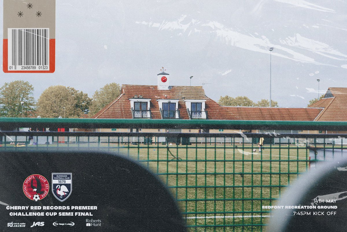 It’s Matchday 

🏆  Cherry Red Records Premier Challenge Cup Semi Final 
🆚 @BurnhamFC1878 
🗓️ 14th May 
🕒 7:45pm
🏟️ The Rec 
🎟️ Free Entry (as a thank you for the support over the last couple of games 👏🏼)

🔴⚫️

#nonleaguefootball #supportlocal #community #grassrootsfootball