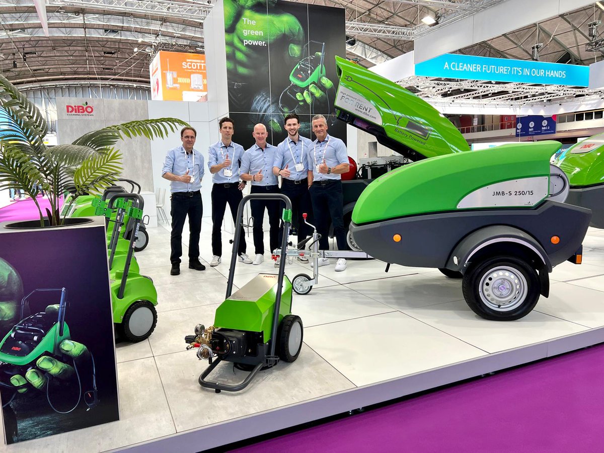 Today <a href="/intercleanshow/">INTERCLEAN</a> 2024 Amsterdam kicked off. 🍃
We're all set!

Join us at *stand 01.323* and experience #TheGreenPower. 💪

#Interclean2024 #Amsterdam #highpressurecleaning #DiBOCleaningSystems #TheGreenPower💚💪