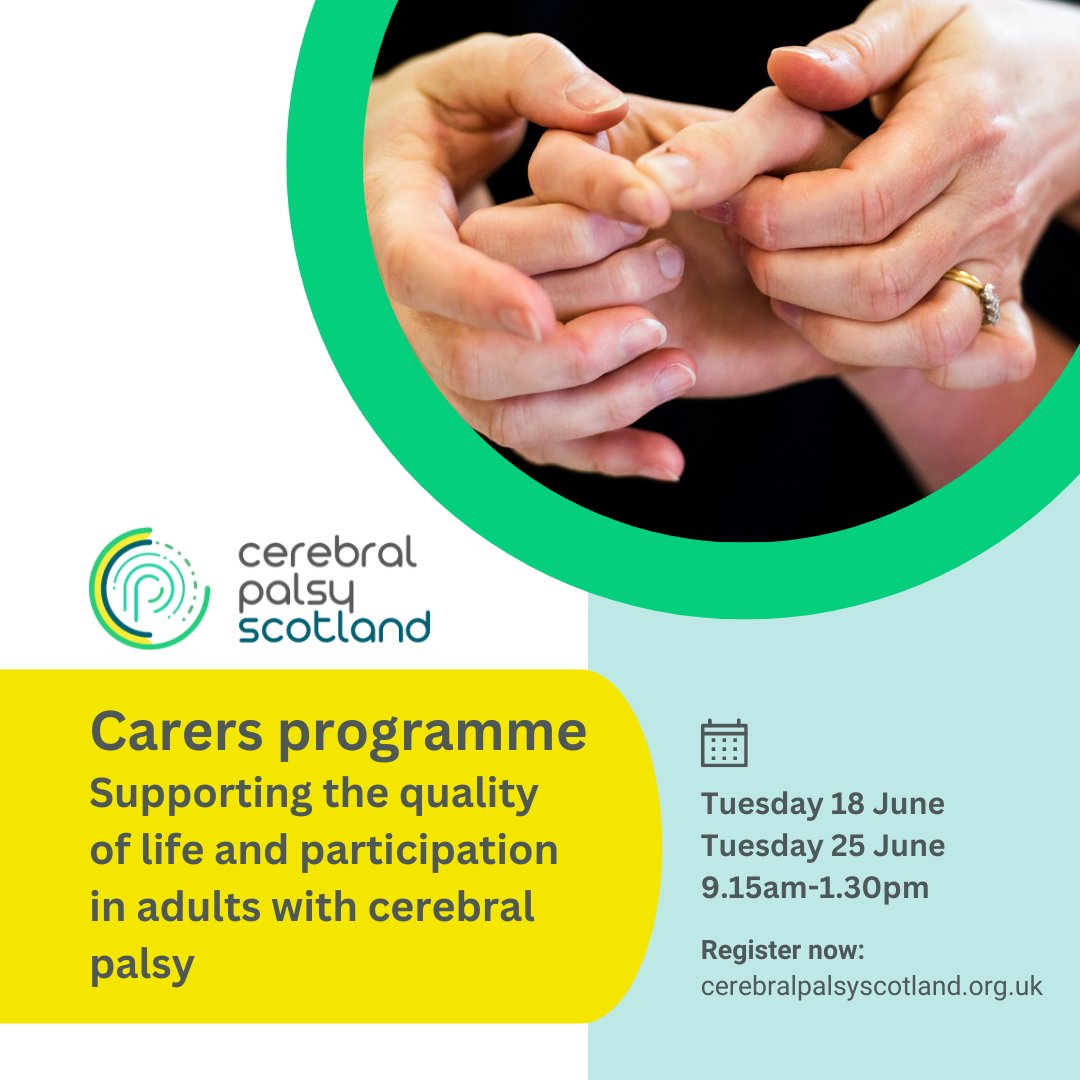 Register for our new training sessions for carers of adults with cerebral palsy 👇 For more detailed information on what the sessions will cover, and to register, please visit our website: tinyurl.com/yrhkp3x3