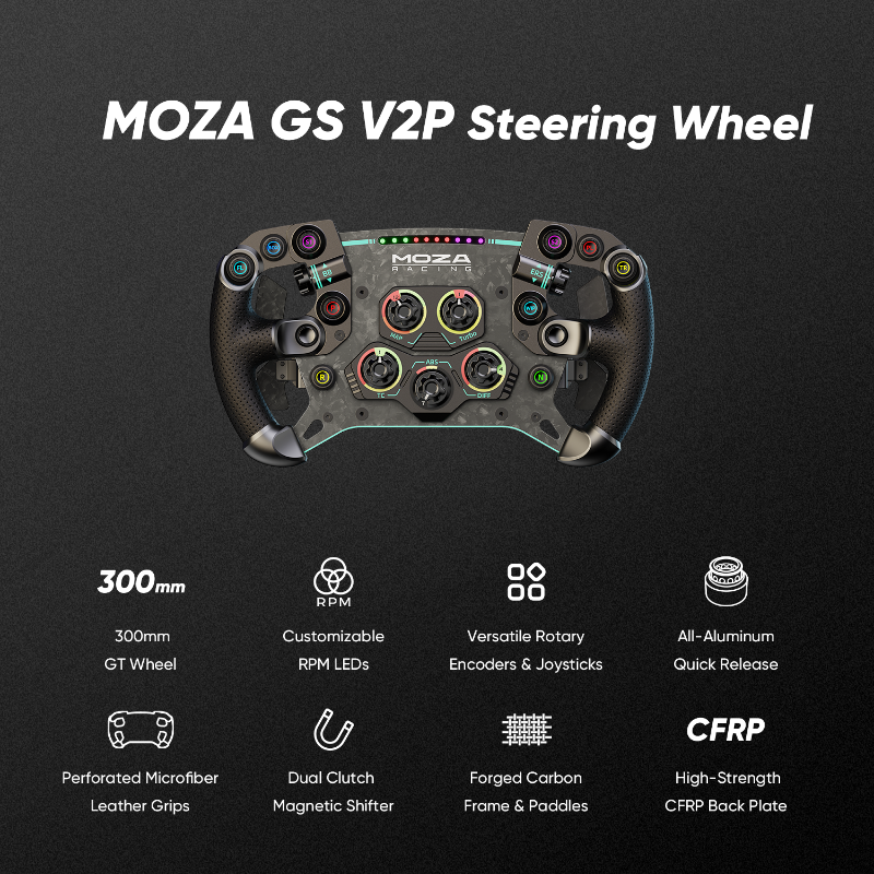 moza_racing's tweet photo. MOZA GS GT V2P wheel - designed for maximum immersion, and no compromises!

#moza #mozaracing  #mozagswheel #mozags #racing #simracing #racewheel #gtwheel #gtracing #gt