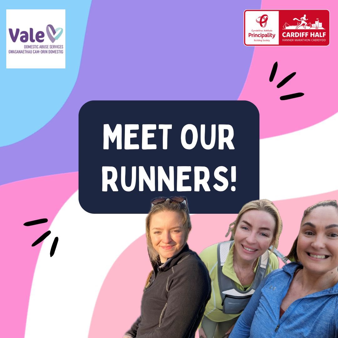 We are thrilled that Shelley, Karen & Abi have joined #TeamValeDAS for the @CardiffHalf! Keep an 👁️ on updates to their fundraising pages to support. Thanks to Shelley, Karen & Abi for taking on this challenge to raise vital funds to help change the lives of survivors in The Vale