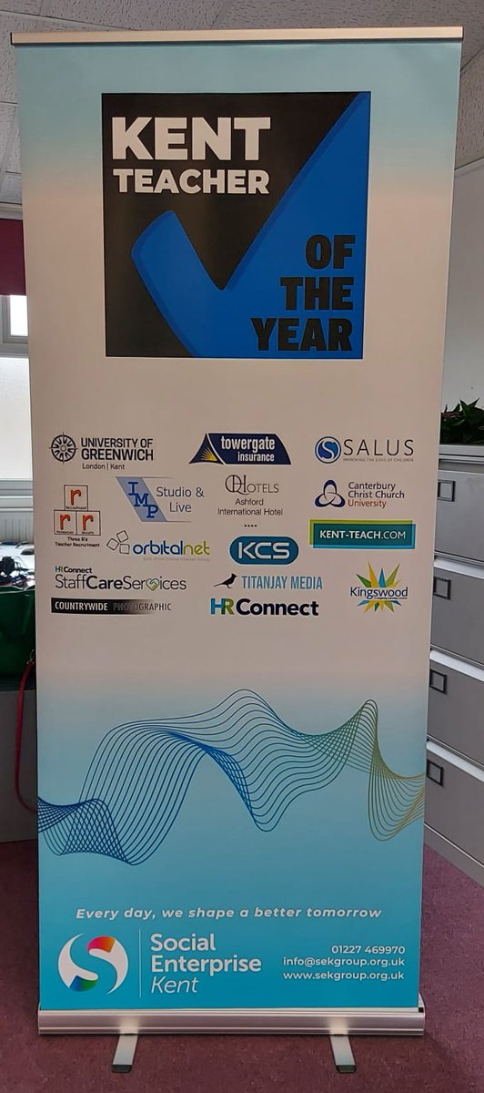 Preparations are well underway for this years Kent Teacher of the Year Award A huge thank you to all our sponsors - we couldn't do it without you! #KTOTY