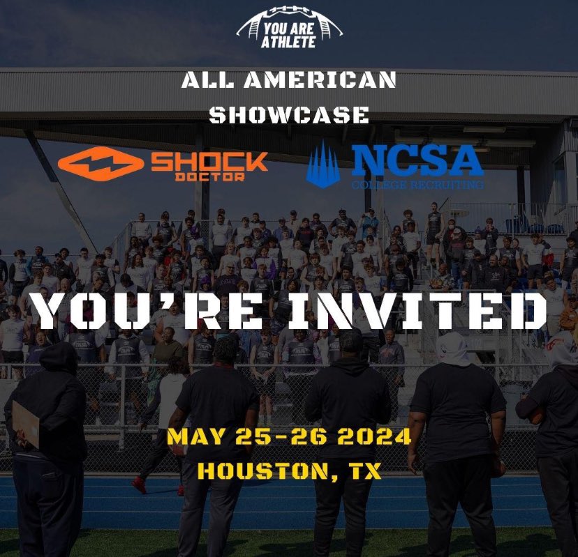 Thank you for the invite I’m very appreciative of the opportunity @youareathlete @ShockDoctor @RecruitTheNest @bmecamps