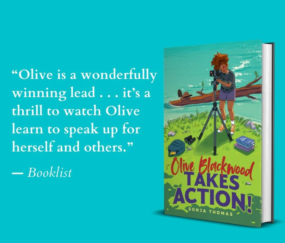 Happy Book Birthday to OLIVE BLACKWOOD TAKES ACTION! Another smash-hit #middlegrade by the talented @bysonjathomas! Memorable and flawed characters, a big issue to fight for, and an intrepid young person determined to make their mark. It's perfection! #kidtlit #BookRecommendation