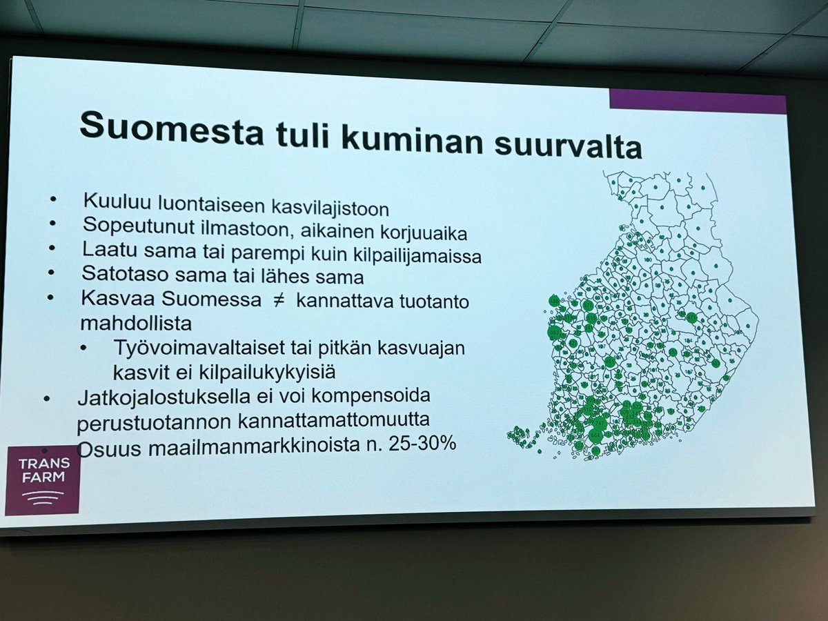 Suomi on kuminan suurvalta. #elintarvikepäivä