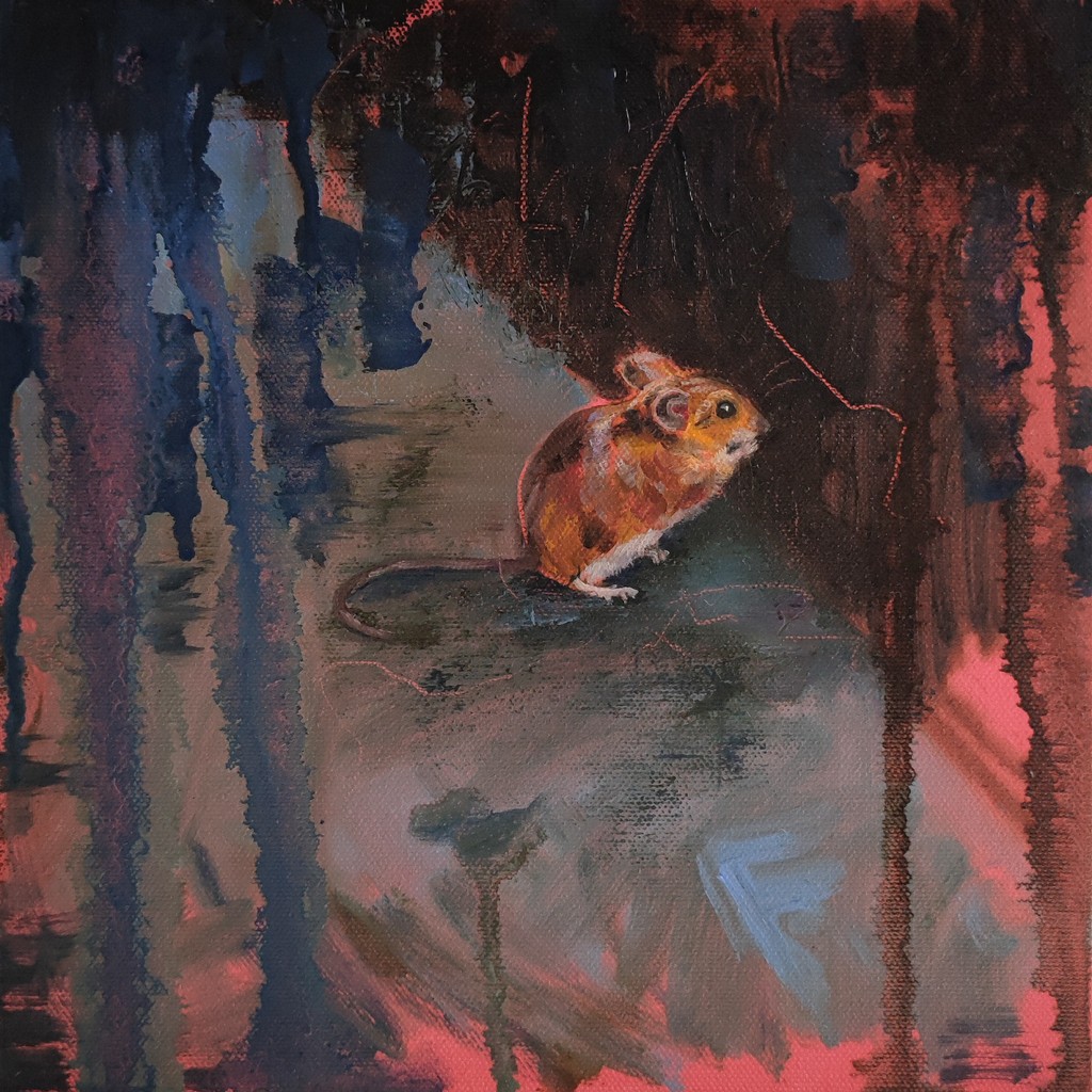 Meet this adorable, petite, and slightly apprehensive #mouse, embodying the flip side of the coin. We all experience rough patches or moments of feeling alone and scared - it's completely normal. Through this painting, I wanted to convey that amidst darkness, there's always light