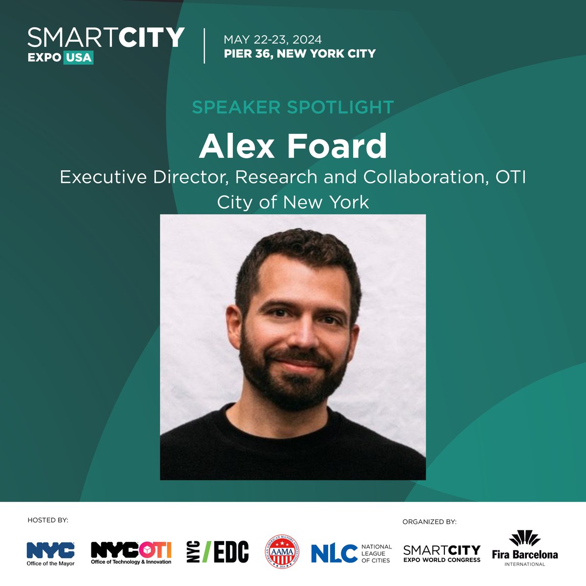 #NYCOTI Research & Collaboration head Alex Foard will highlight how #NYC is promoting responsible #AI use across city government during a #SCEUSA24 panel on May 22 featuring leaders from San Jose, New Orleans, and Chattanooga.

Learn more: on.nyc.gov/4bBW1ln