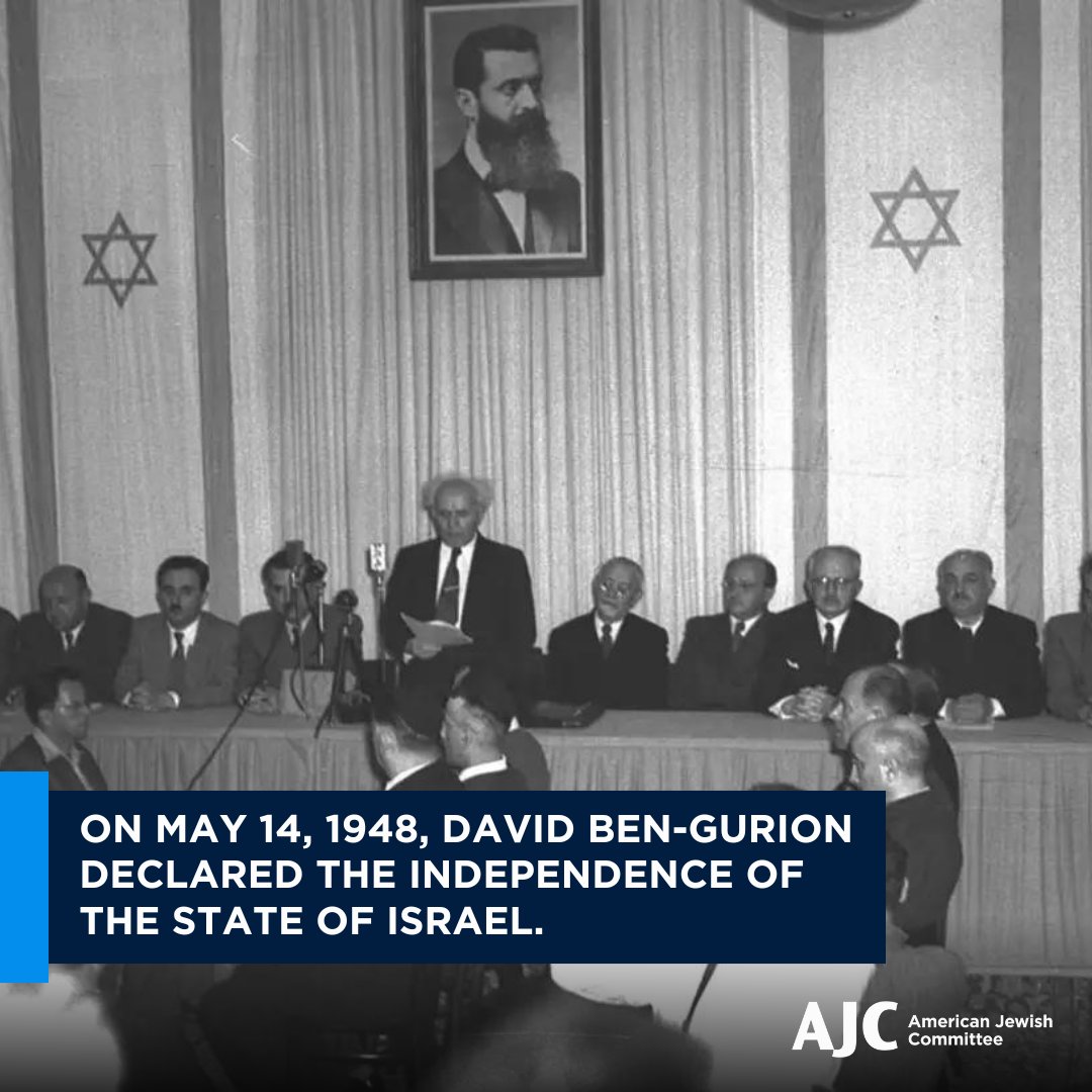 On May 14, 1948, David Ben-Gurion declared the independence of the State of Israel. Against all odds, Israel prevailed and continues to flourish to this day. Israel makes us #JewishAndProud.