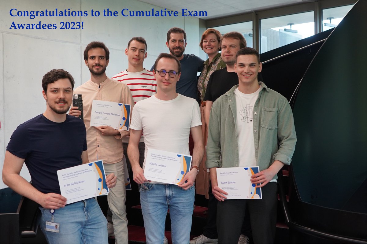 Congratulations to the Cumulative Exam Awardees of @UZH_Chemistry for their excellent performances in 2023!! 👏👏👏 @UZH_Science @UZH_en @UZH_ch @NinaHartrampf @JuricekLab