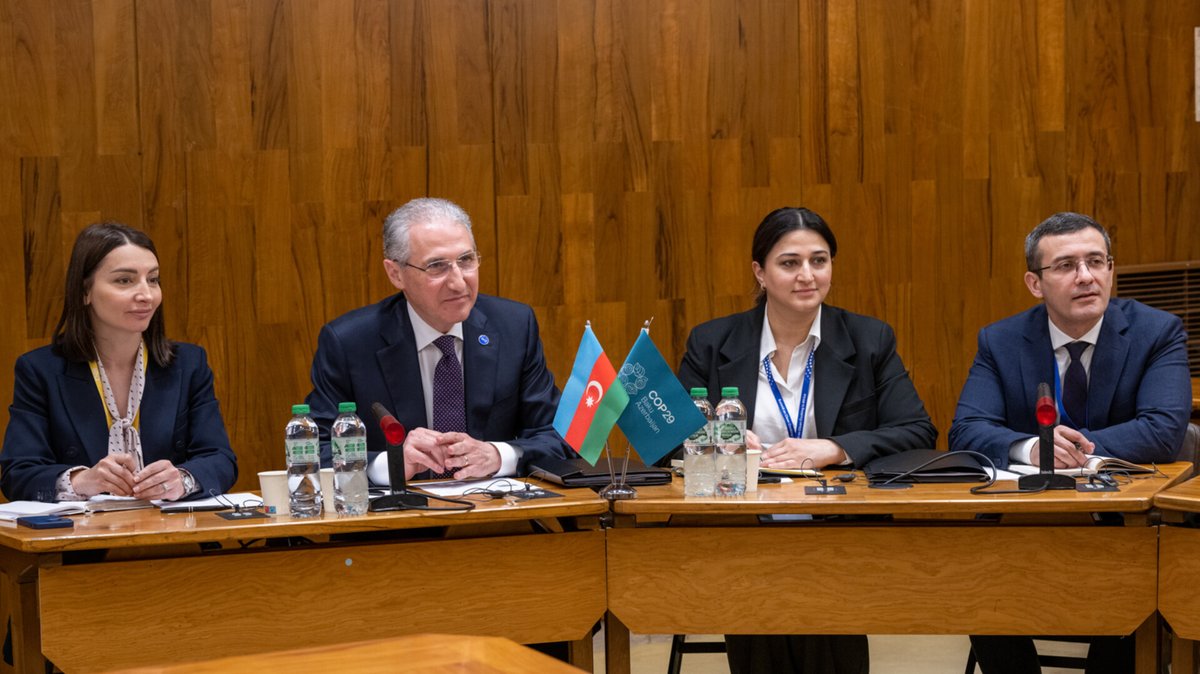 COP29_AZ's tweet photo. COP29 President-Designate Mukhtar Babayev met the Dutch Climate Envoy HRH @jaimedebourbon for a dialogue on #ClimateFinance, renewables, and the need for national climate plans (NDCs). We look forward to welcoming @jaimedebourbon at the upcoming #COP29 in Baku. https://t.co/2JSZBNXtEv