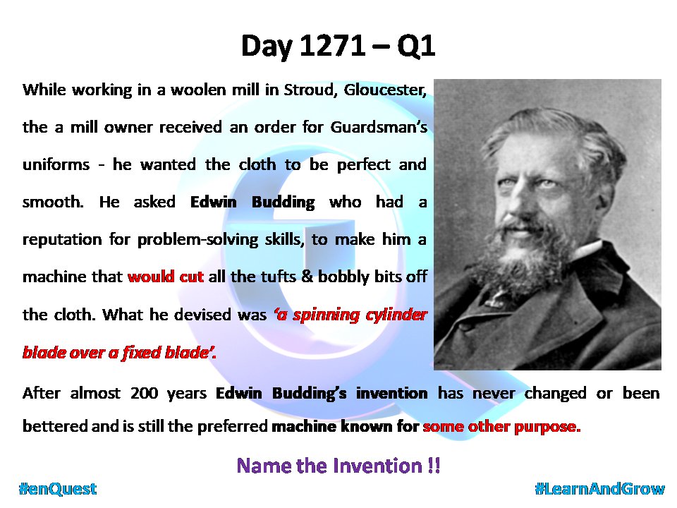 Day 1271 - Q1

#enQuest

#LearnAndGrow