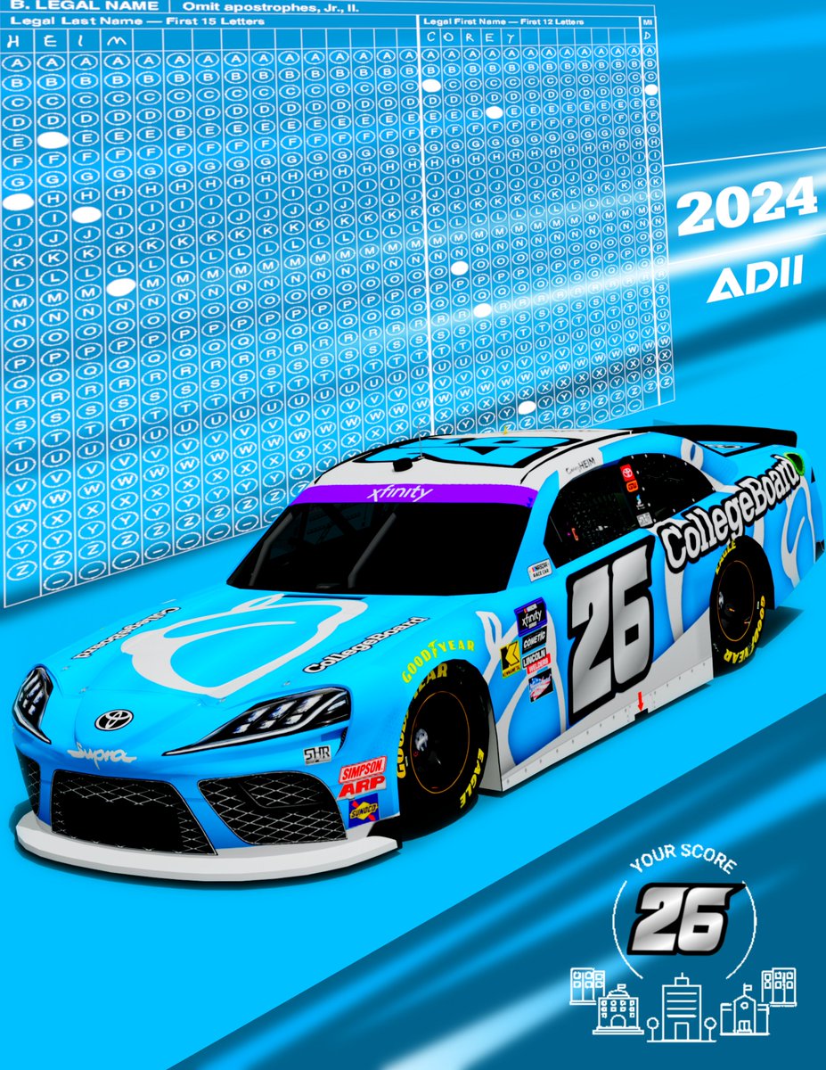 Oh yeah? Let's see. Let's aim for 5s...

@CoreyHeim_ 
@ToyotaRacing @Team_SHR26 
@CollegeBoard 

#NASCAR | #GraphicDesign | #ConceptArt | #Concept