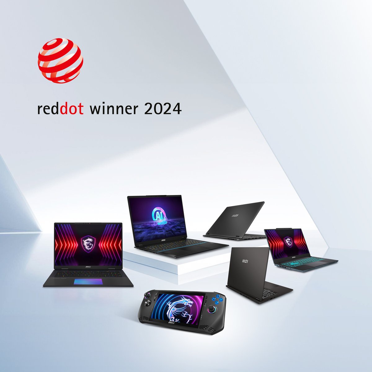 🎉¡Estamos encantados de anunciar que 13 de nuestros productos han ganado el Premio Red Dot al Diseño de Producto 2024!🏆 #RedDotAward #Reddot2024 #MSI #latops #AIPC