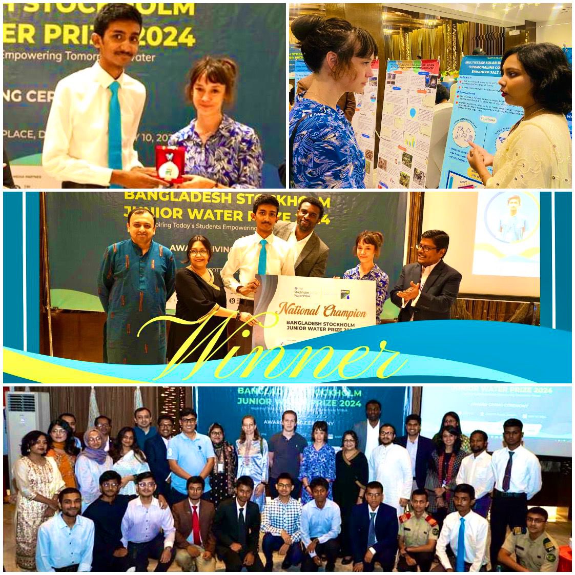 CONGRATULATIONS 🥳 to Zabeer Zafir Akhter from St Joseph Higher Secondary School, winner 🏆 of the Bangladesh Stockholm Junior Water 💦 Prize 2024! Zabeer will be representing Bangladesh 🇧🇩 at the global competition during #WorldWaterWeek 💦 in Stockholm🇸🇪.   #SJWPBD2024