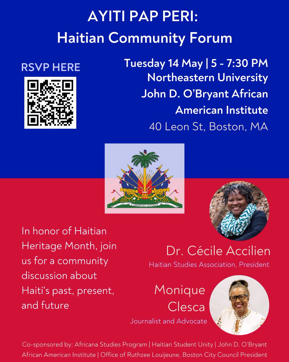 Happening today! Please join us #haitianheritagemonth