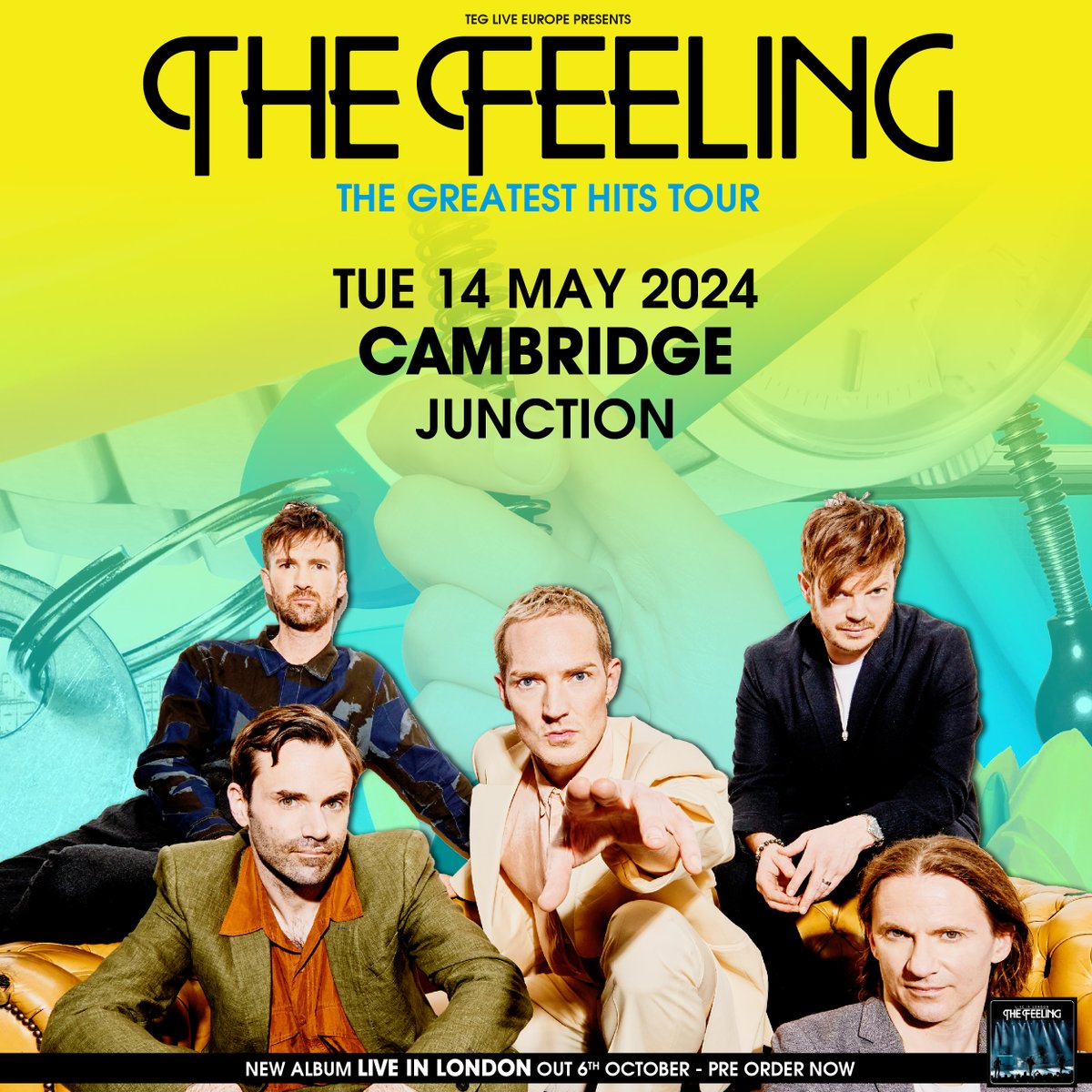 TONIGHT • The Feeling Running Times: 7pm doors 7.15pm Cam T 8pm Callum Beattie 9pm The Feeling 11pm curfew (times are subject to change)