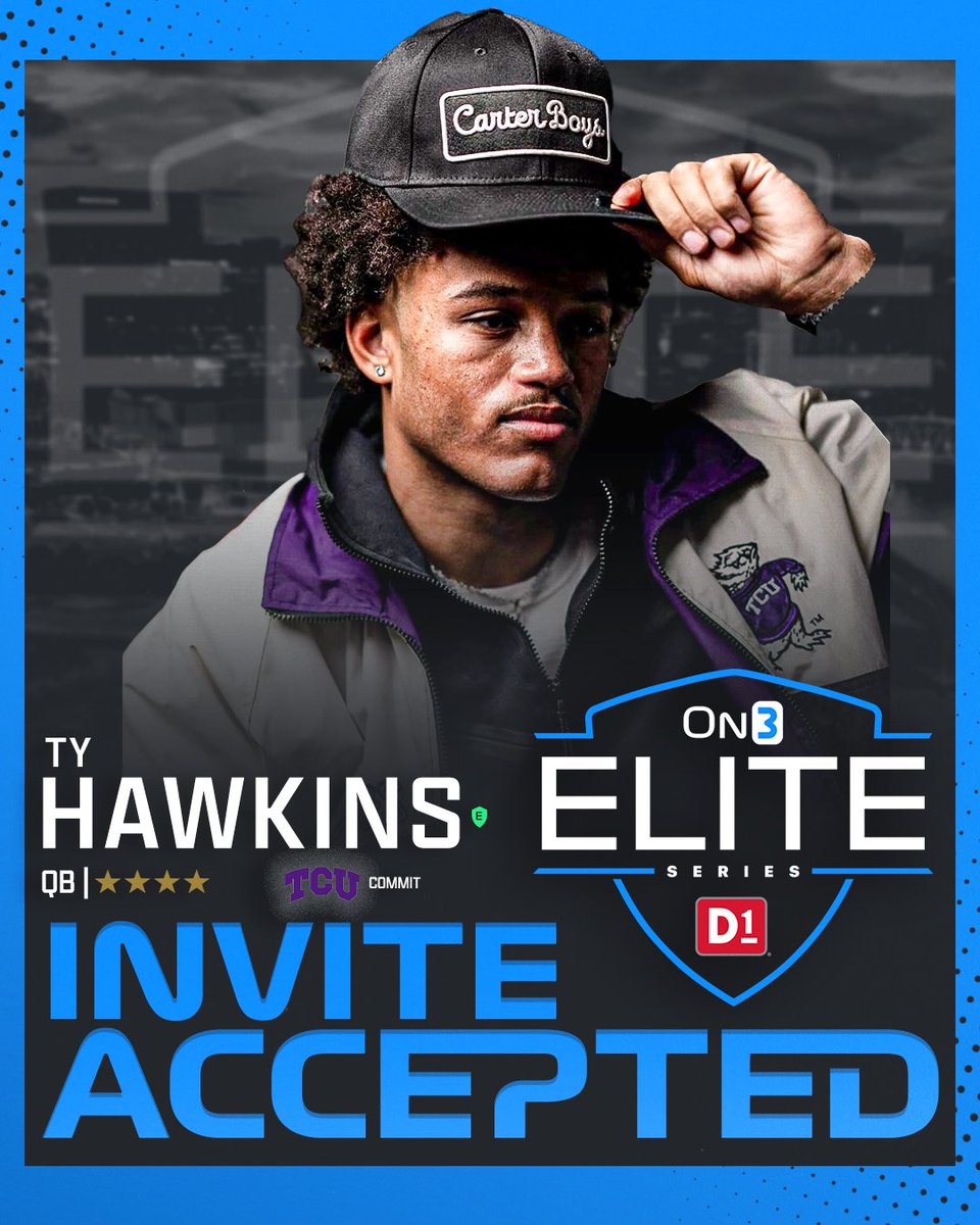TCU QB commit Ty Hawkins will be joining an 𝙀𝙡𝙞𝙩𝙚 group here in Nashville. On3 Elite Series coming 🔜 on3.com/os/news/2024-o…