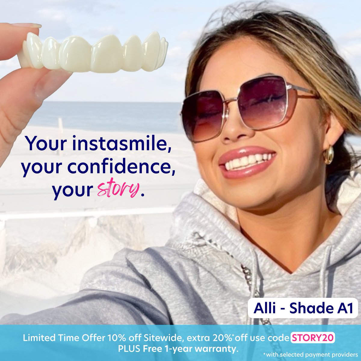 instasmile's tweet image. Your smile, your confidence, your story. Start your instasmile story today, with our new special offer! you can enjoy a whopping 10% off sitewide. Enter code 'STORY20' at checkout to unlock an EXTRA 20% off your purchase!💥You'll also receive a free 1-year warranty!