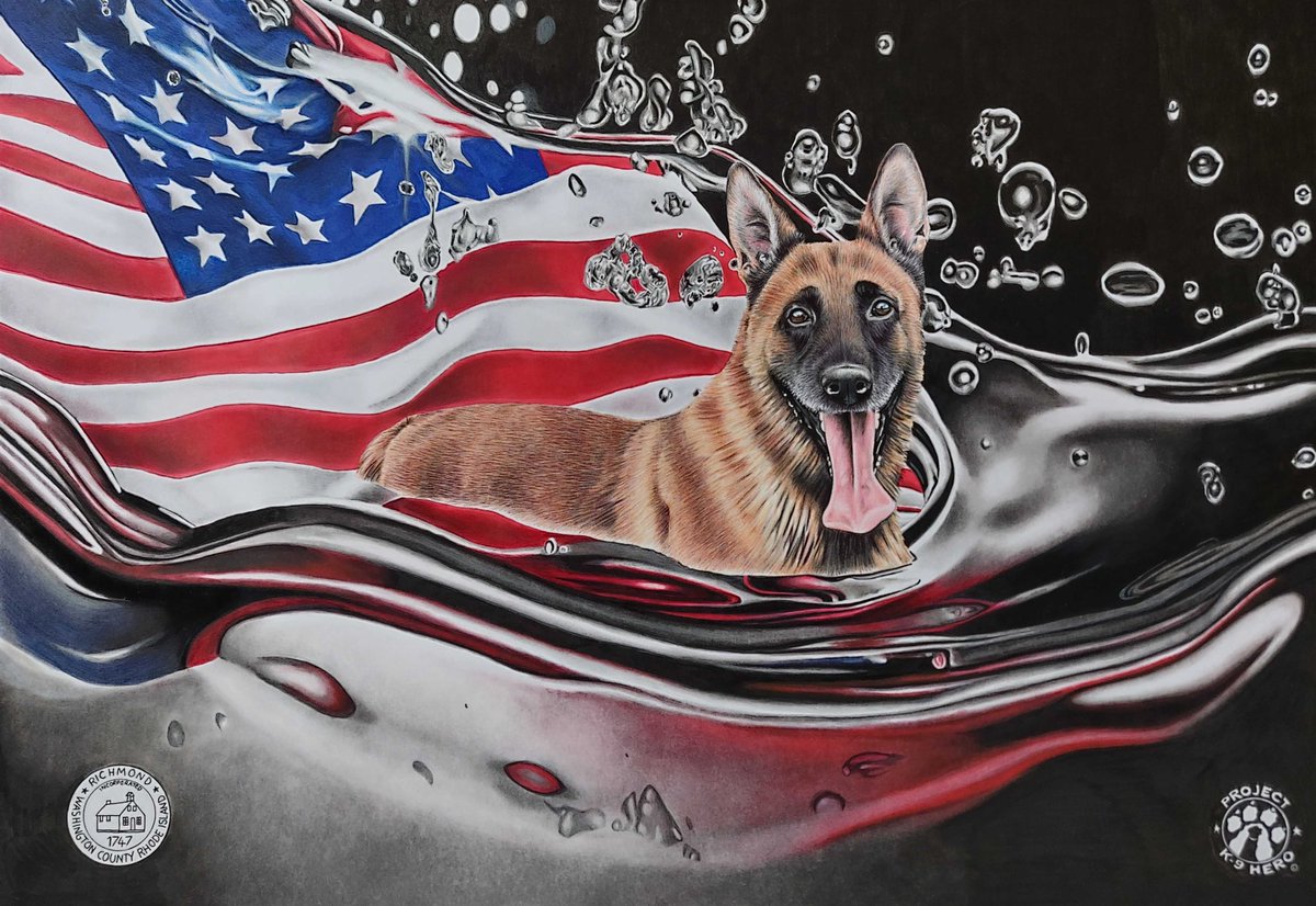 Check out this amazing portrait of K-9 Bico (PK9H #180) from our Project K-9 Hero Staff Artist, Niki Firmin! Our 2025 Memorial Calendar is shaping up to be our best one yet! - #JJK9 PROJECTK9HERO.ORG