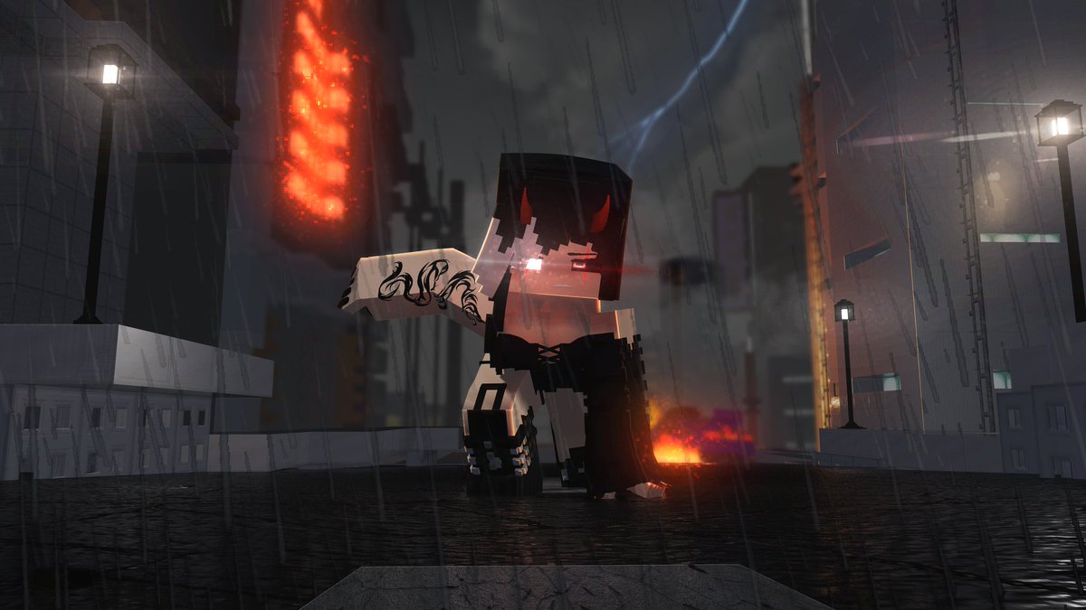 Maligna Ariana has super powerful powers and is very smart, be careful! 

(testing the graph lol)

#sfw #art #graphic #mineimator #artwork #minecraft #girl #powerful #powerfulgirl #city #rain