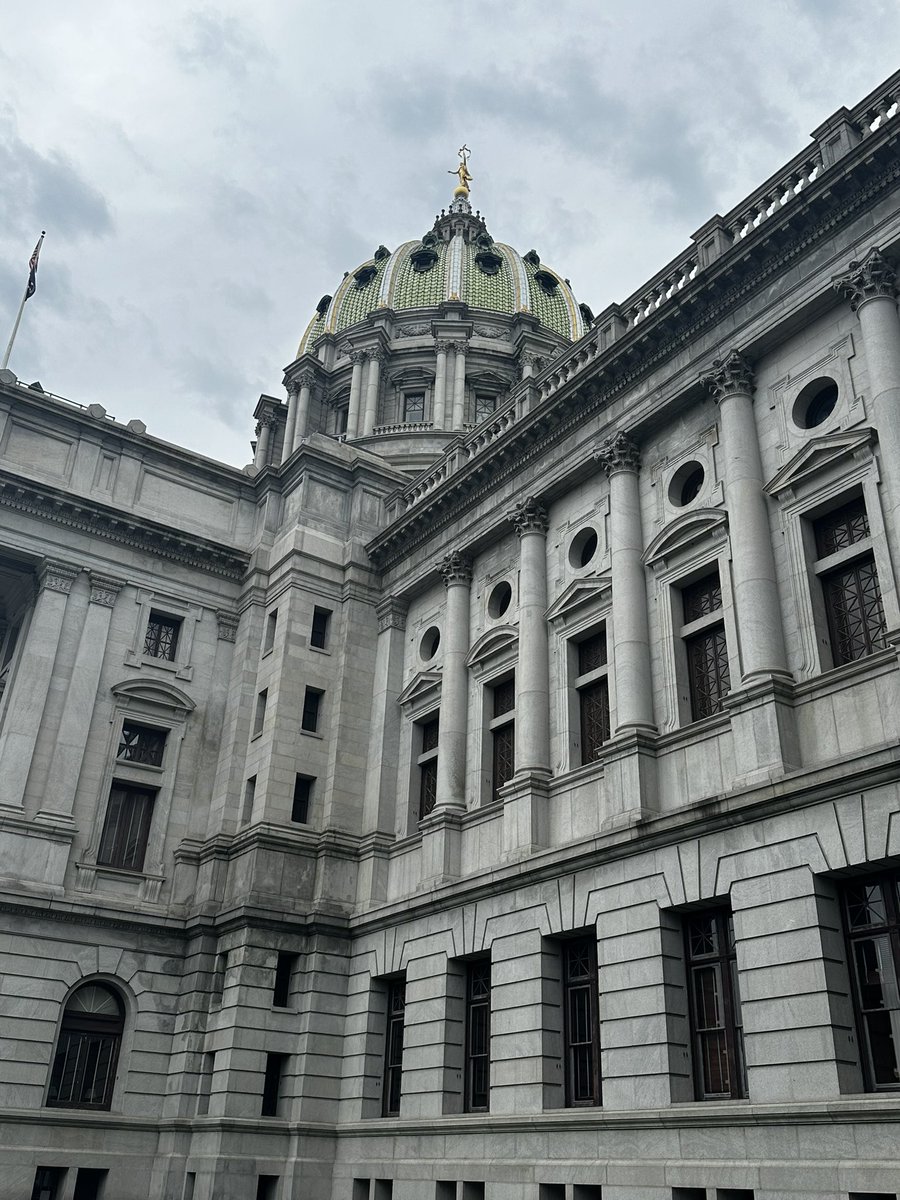 Standing in awe of the PA Capitol building today! ️ Did you know it's nicknamed 'The Handsomest Building in America'?What's the most impressive state capitol you've visited? #PAproud #CapitolBuilding #TravelTrivia
