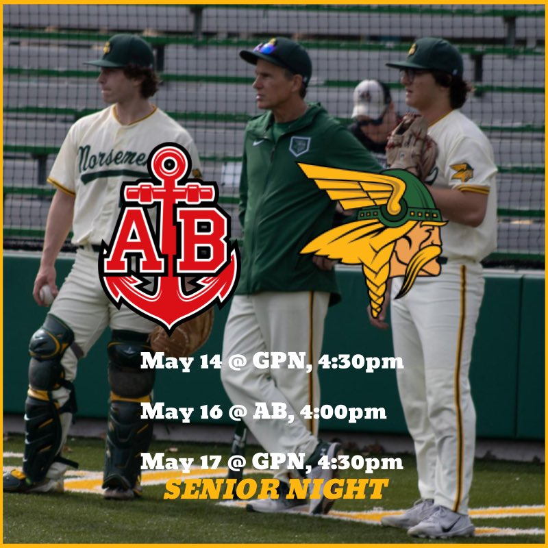 Grosse Pointe North Baseball (@gpnorthbaseball) on Twitter photo This week features our last MAC White series against <a href="/ABTarsBaseball/">Anchor Bay Baseball</a> which includes Senior Night on Friday, May 17. This week features our last MAC White series against <a href="/ABTarsBaseball/">Anchor Bay Baseball</a> which includes Senior Night on Friday, May 17.