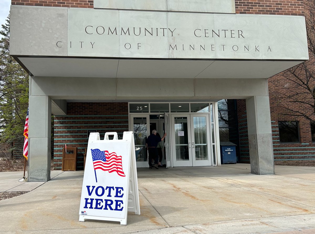 Vote today until 8 p.m. at the Minnetonka Community Center, 14600 Minnetonka Blvd. All Minnetonka voters will vote at the community center in the @Hennepin County Commissioner District 6 special election. Learn more at minnetonkamn.gov/elections.