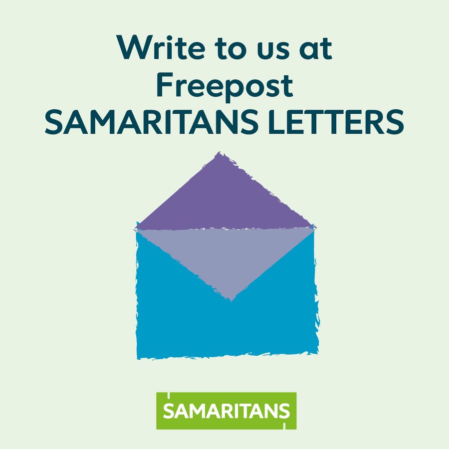 🖊 Sometimes putting pen to paper can help you understand your thoughts and feelings better. Remember you can always write to @Samaritans - here's the address 👇