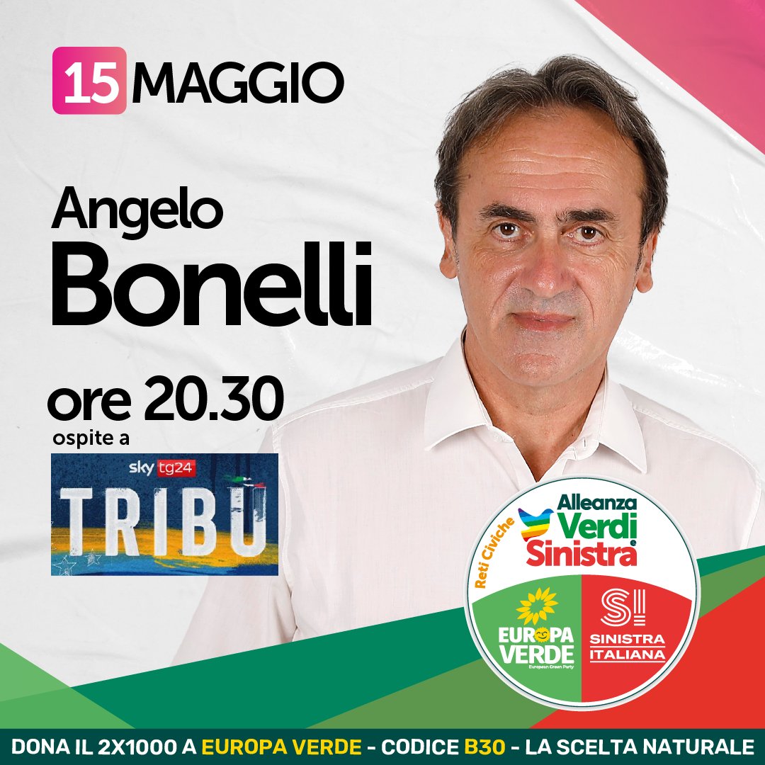 📺 @AngeloBonelli1 ospite a #Tribù 🗓️ Oggi #15maggio 🕑 Ore 20.30 ▶️ Su @SkyTG24 🌻 Non mancate!