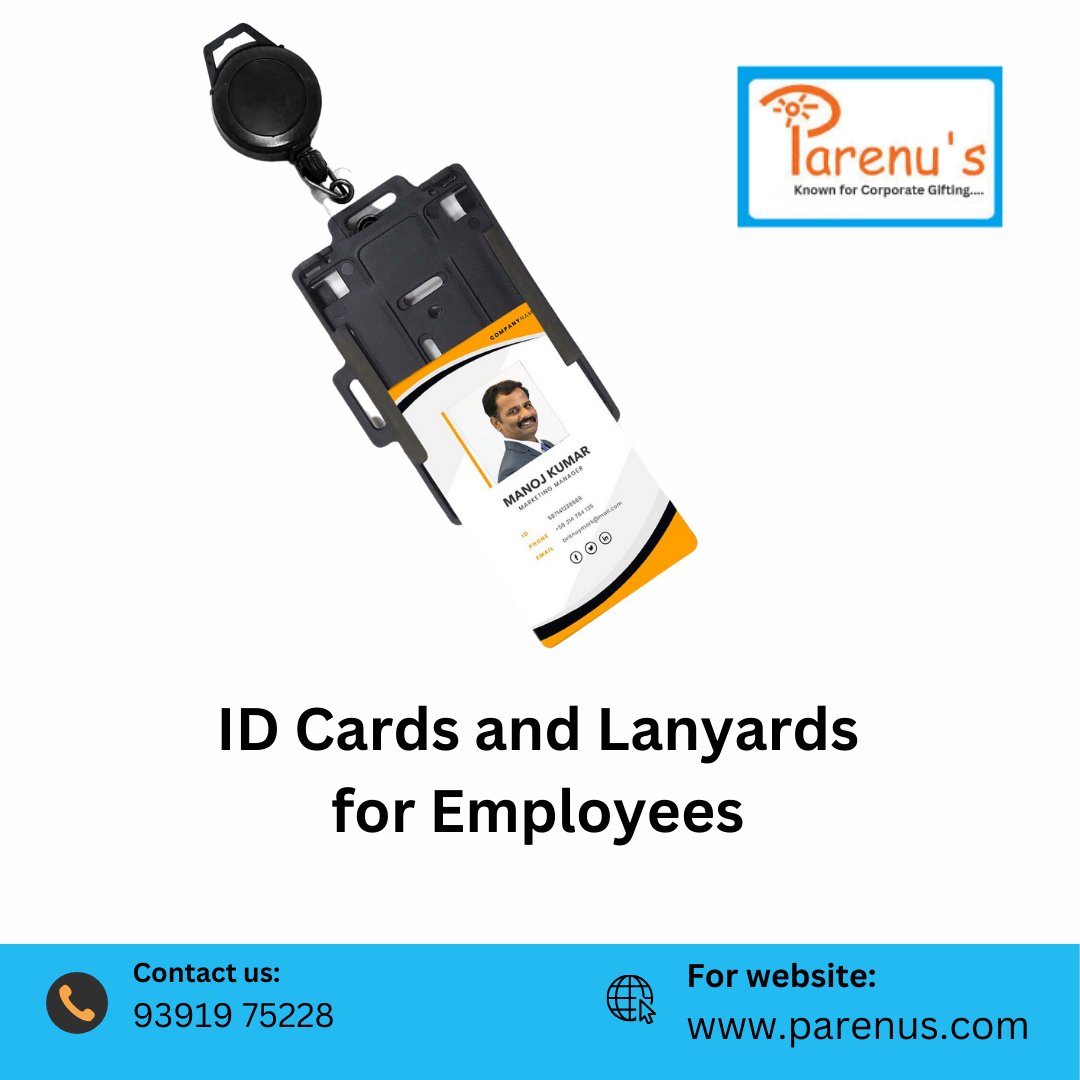 Create custom-printed lanyards with best quality and reasonable price. Customise these ID card neck straps with your brand name & logo.

#parenus #logoprint #lanyards #idcards #employeecard #accesscard #visitingcard #pvccard #corporategifts #id