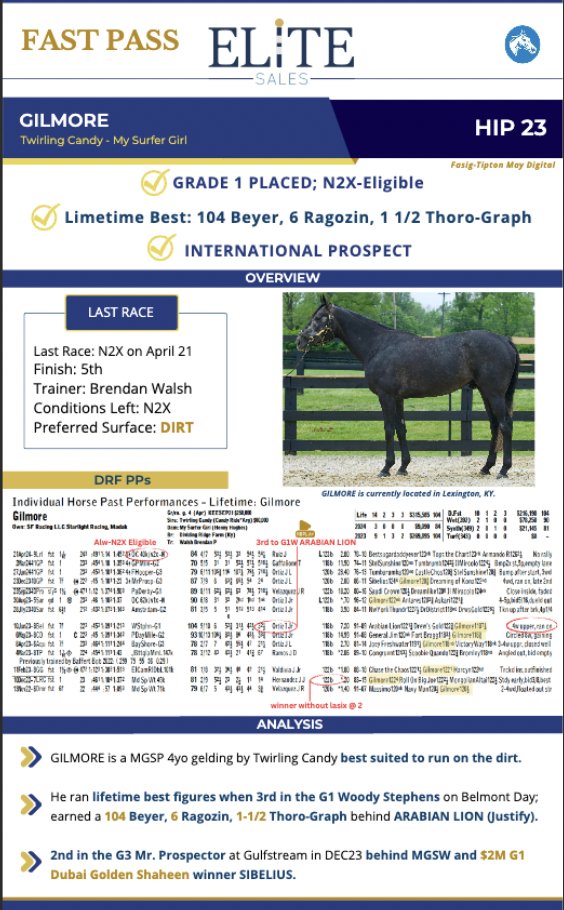 The @FasigTiptonCo May Digital Sale begins TODAY at 2pm! We have a great group of racehorses that are here to be SOLD! Contact any member of our team to learn more. Passports, PPs, Rags ➡️ eliteracesales.com/2024-fasig-tip…