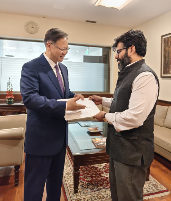 Glad to hand over the working copy of Letter of Credence to Mr. Rohit Rathish, acting Chief of Protocol of the Ministry of External Affairs at Jawaharlal Nehru Bhawan.