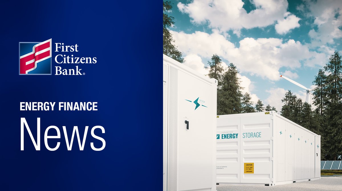 First Citizens Bank serves as sole bookrunner and co-lead arranger on $150 million in financing for battery energy storage projects. bit.ly/4bEnGlY
#BatteryStorage #EnergyStorage #Renewables #CleanEnergy #RenewableEnergy #SolarEnergy #SolarPower
