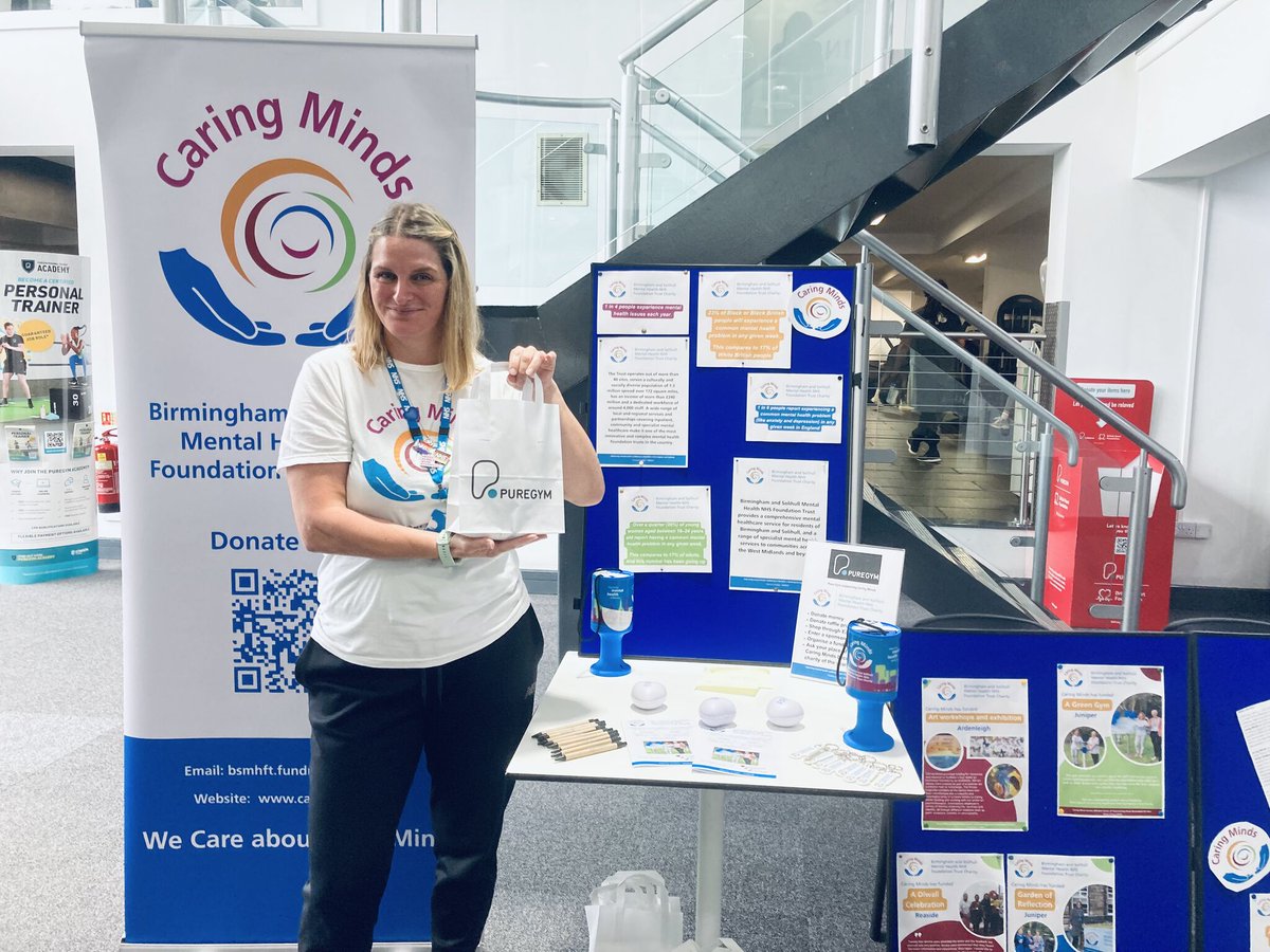 In the spirit of #MentalHealthAwarenessWeek's theme ‘moving more for our mental health’ Louise and Helen from our charity Caring Minds, accepted an invite to visit @PureGym Sutton Coldfield to flex their muscles and do a spot of fundraising💪 Donate today bsmhft.nhs.uk/caringminds/