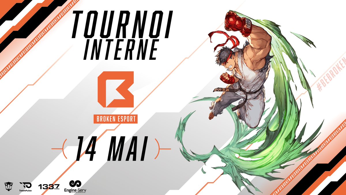 🟠Ce soir, on a va se la donner sur SF6 !⚪️

🕘21H

Le premier tournoi interne de la Broken Esport prendra place à partir de 21H !🔥
Venez encourager vos préférés, ou admirer le spectacle !

 🎙️<a href="/TheyNay_/">LC | TheyNay</a> &amp; <a href="/De4thBr1nGeR/">Sébastien Cr</a>🎙️

🎥twitch.tv/esport_broken

#SF6 #BeBroken #StreetFighter6