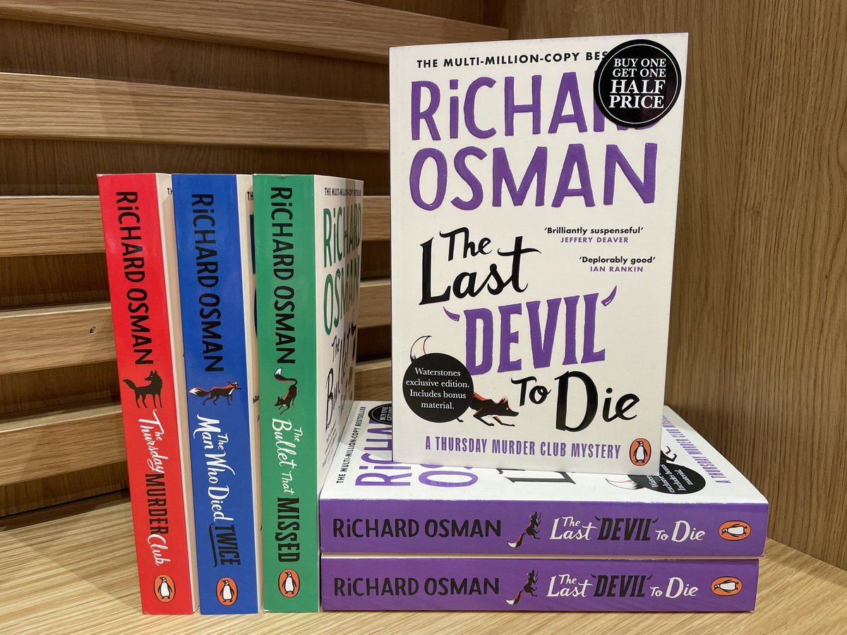 #TheLastDeviltoDie by @richardosman is now out in paperback! 
Did you see a cast has been announced for The Thursday Murder Club? If you haven’t already, why not read all the books to catch up before it comes out!