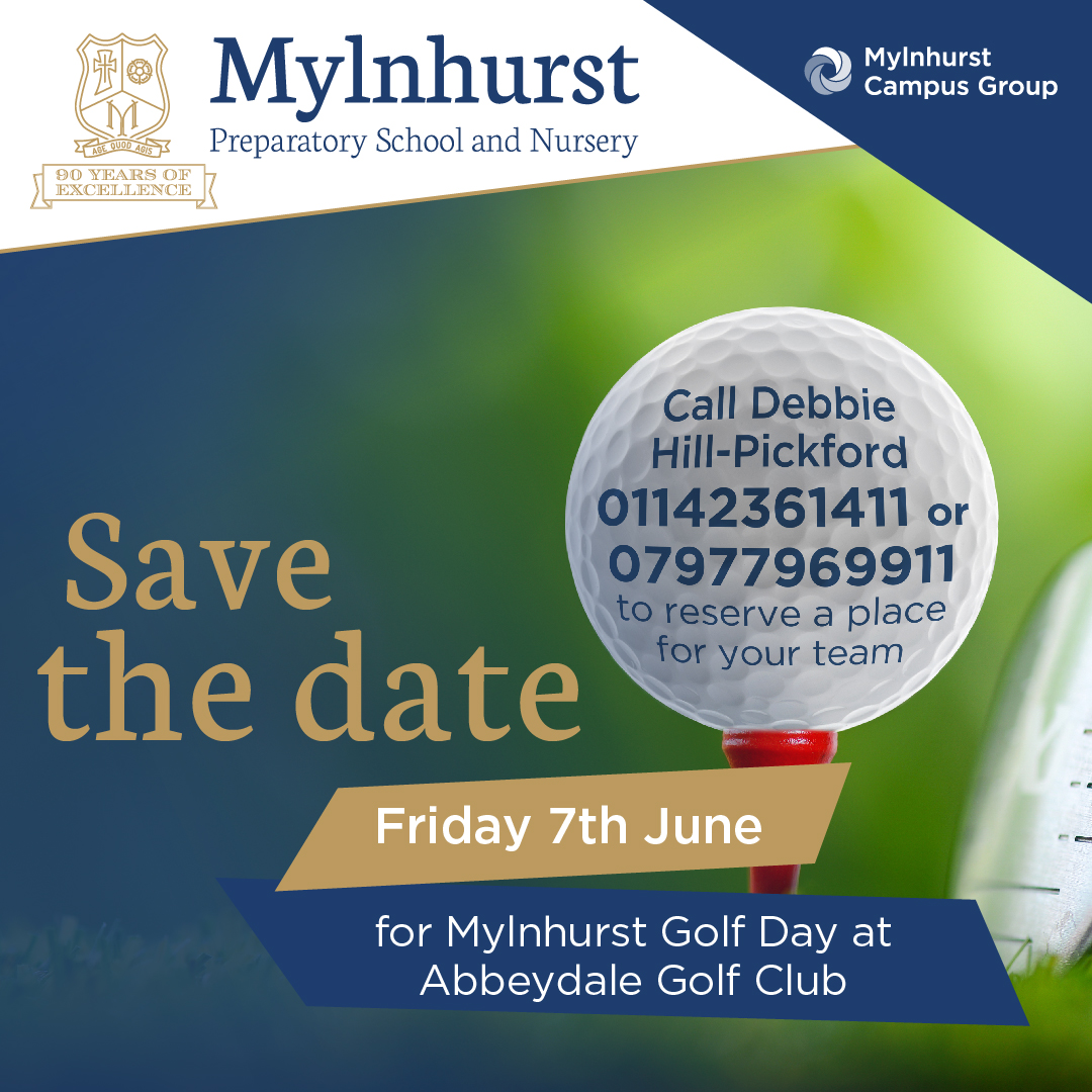 ⛳🏌🏼‍♂️ It’s Time to Get Your Team Together for Our Mylnhurst Golf Day! ⛳🏌🏼‍♂️ Join us on Friday 7th June as we tee off at Abbeydale Golf Club to celebrate 90 years of Mylnhurst! Contact Debbie Hill-Pickford on 0114 2361411 or 07977969911 to reserve a place for your team today!