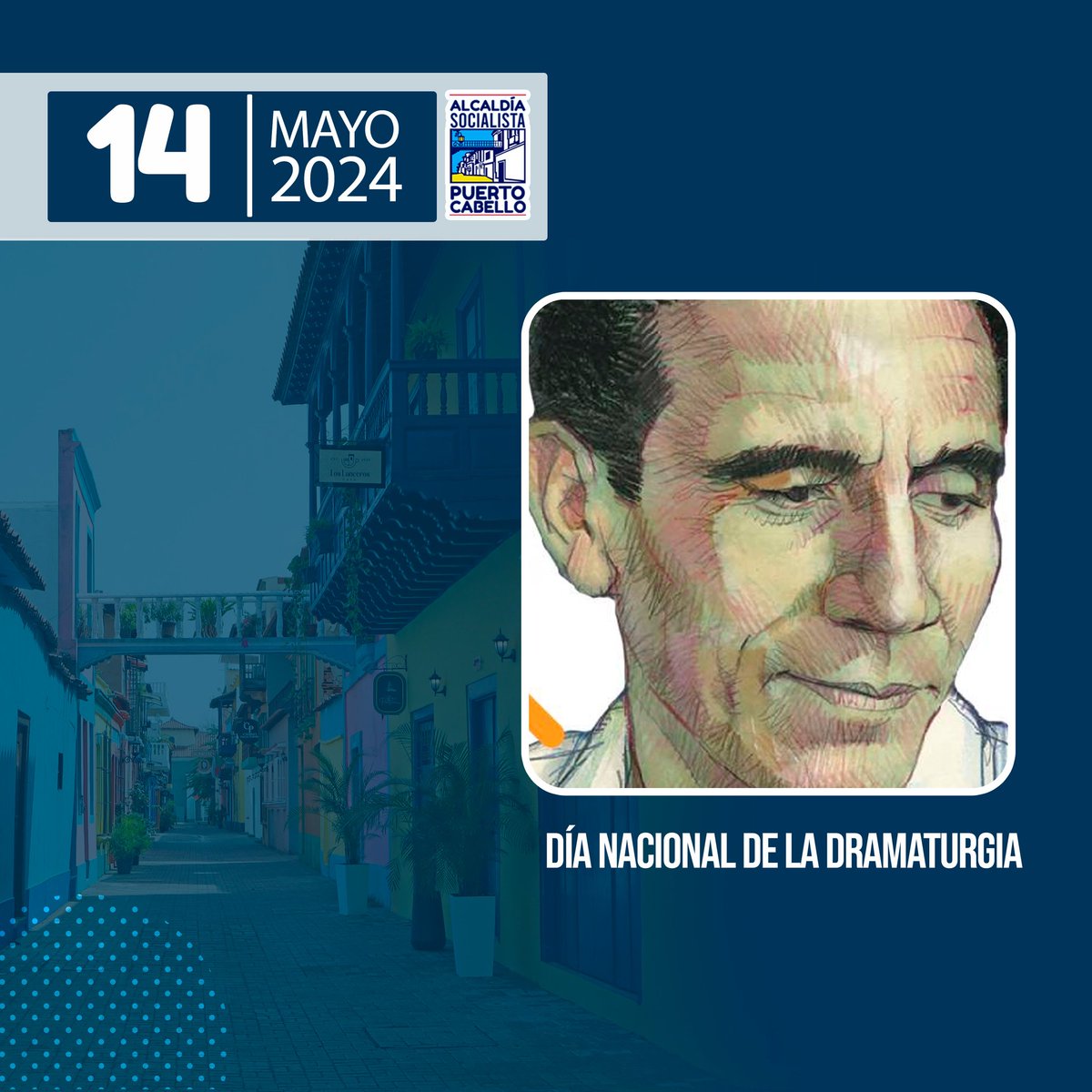 #Efeméride Hoy #14Mayo se conmemora el Día Nacional de la Dramaturgia Venezolana en honor al natalicio del dramaturgo venezolano César Rengifo, quien a través de sus obras dramáticas supo retratar y proyectar, con visionaria sensibilidad crítica, el realismo social humano.