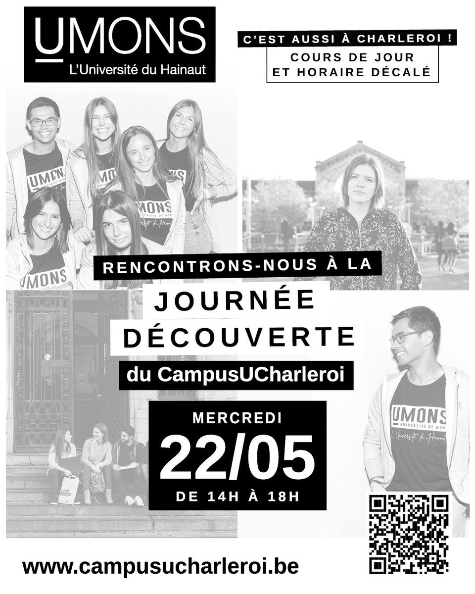 𝐒𝐚𝐯𝐞 𝐭𝐡𝐞 𝐝𝐚𝐭𝐞 : journée découverte au CampusUCharleroi le mercredi 22 mai de 14h à 18h. 📣 Les jeunes de notre académie seront également au rendez-vous pour y découvrir les études qui s’offriront à eux. 🦓 #RCSC #Charleroi #Unibet