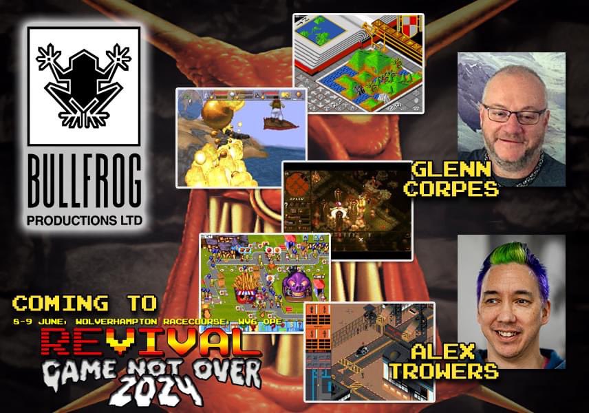 REVIVAL 2024 GUEST TALK ANNOUNCEMENT: Glenn Corpes and Alex Trowers! Join us in Wolverhampton on 8-9 June! Tickets/info: tinyurl.com/REVIVAL2024 tinyurl.com/RREDETAILS #RRE2024 #RETROGAMING @TheRetroAsylum @shed_retro #Bullfrog