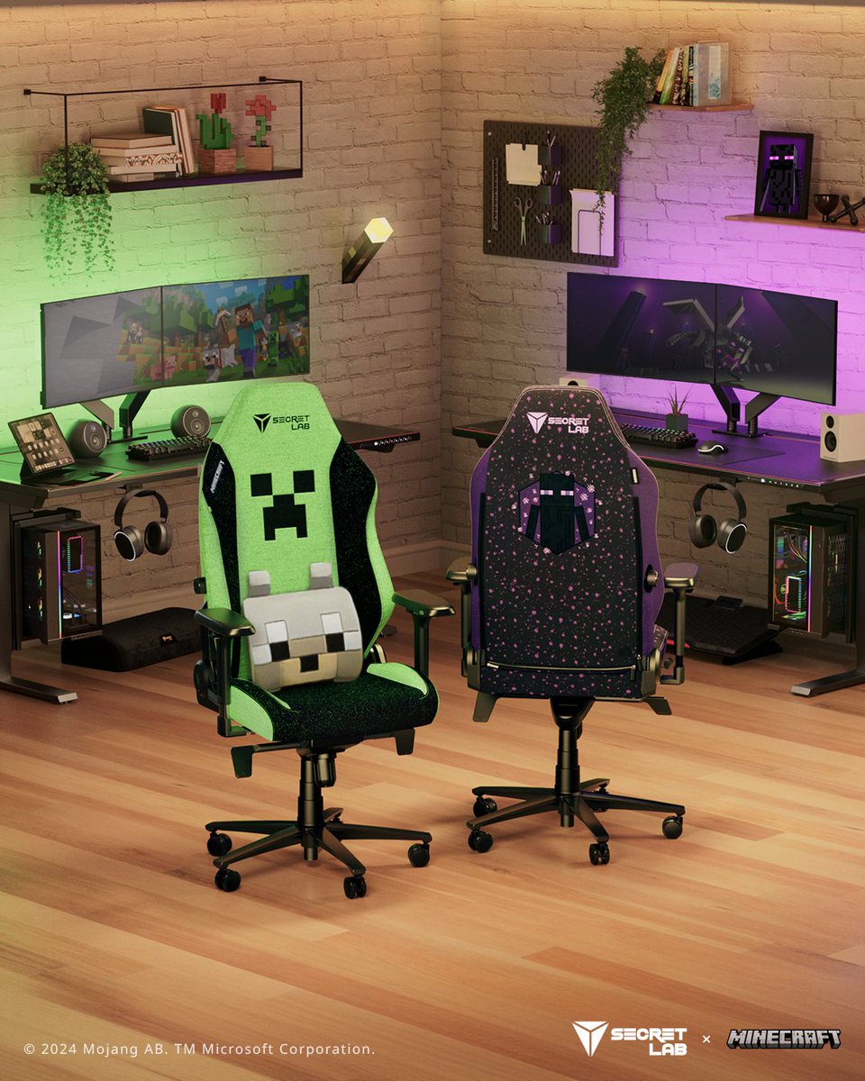 Gather the mobs. Have a blast with Creeper, but don’t look Enderman in the eye when you slip on our premium gaming chair sleeves designed for the Secretlab TITAN Evo Series. If you’re looking for a loyal companion, our Wolf Edition lumbar pillow will always have your back. Shop
